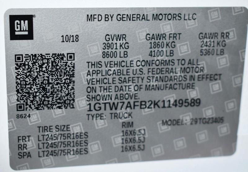 GMC Savana G2500 Cargo 2019