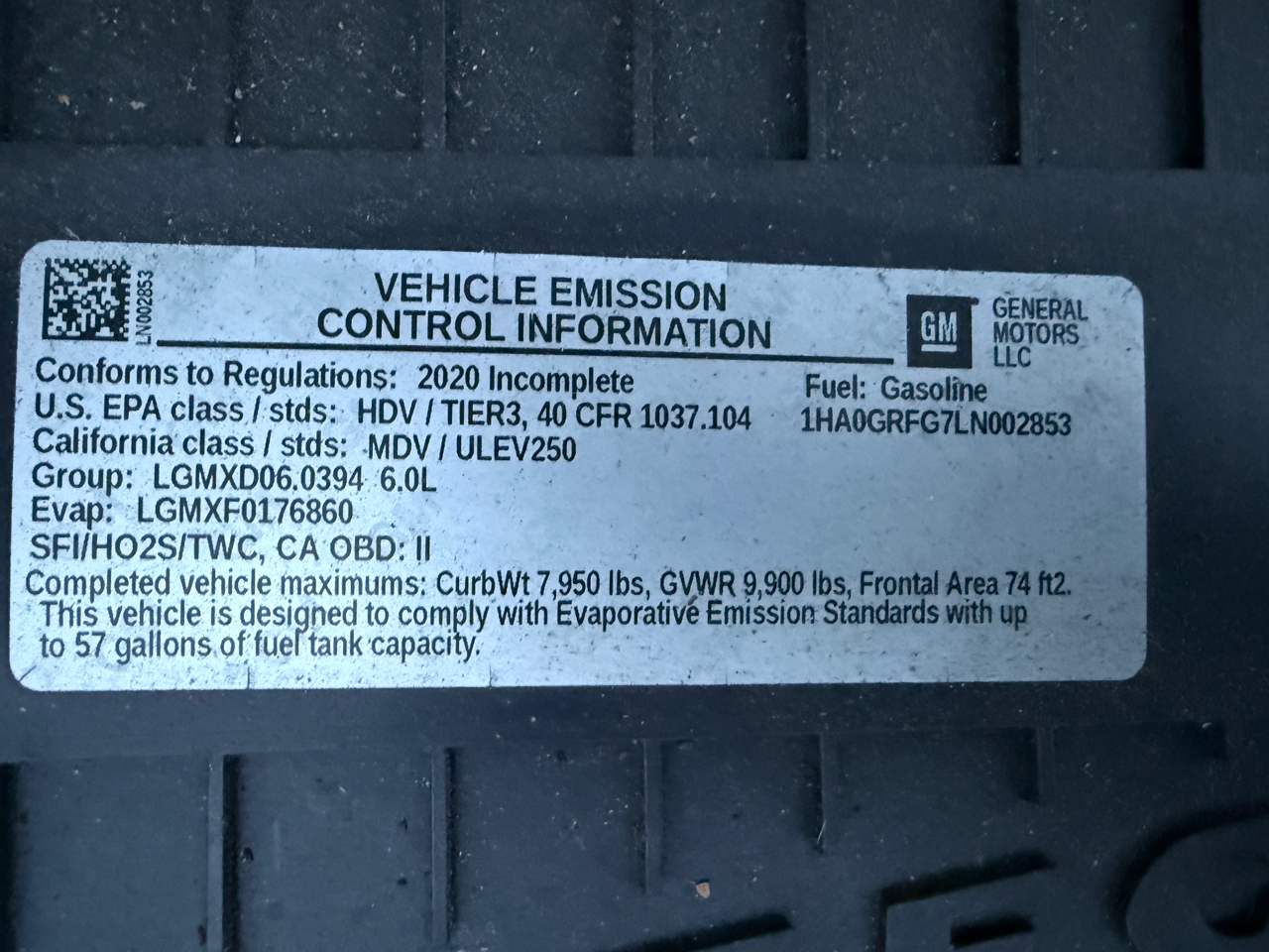 Chevrolet Express G3500 139" 2020