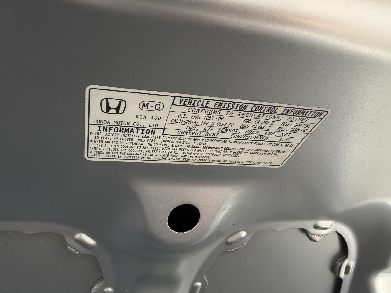 Honda Civic LX Sedan 5-Speed MT 2012