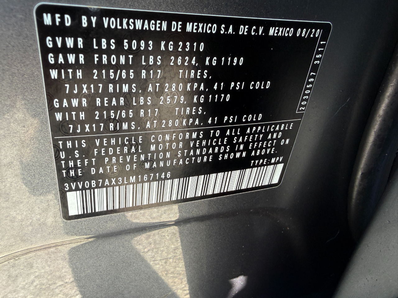 Volkswagen Tiguan S 4Motion 2020