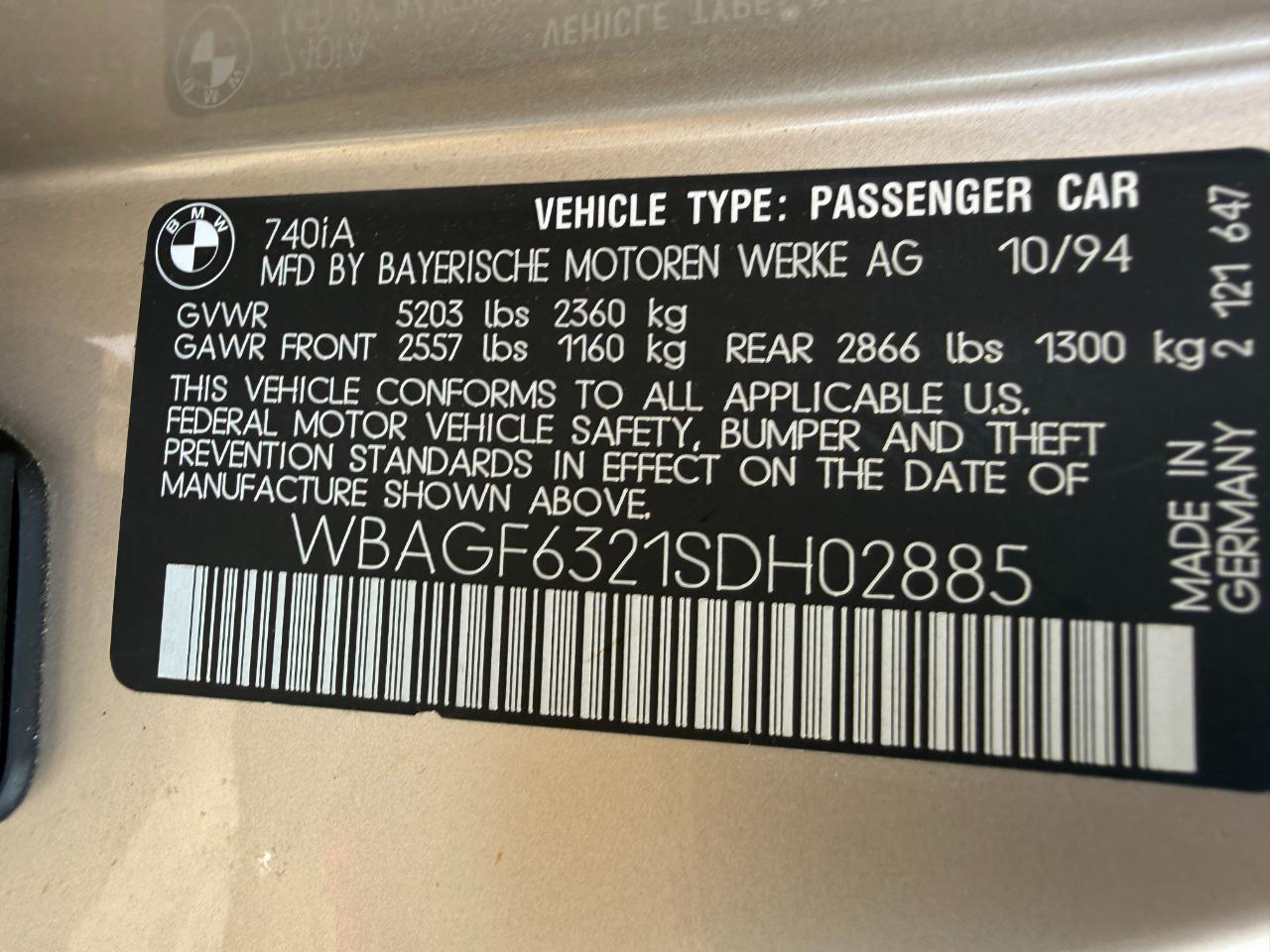 BMW 7-Series 740i 1995