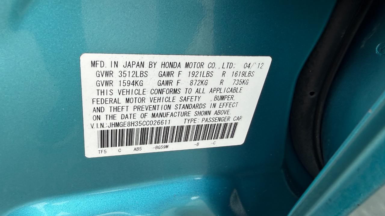 Honda Fit 5-Speed AT 2012