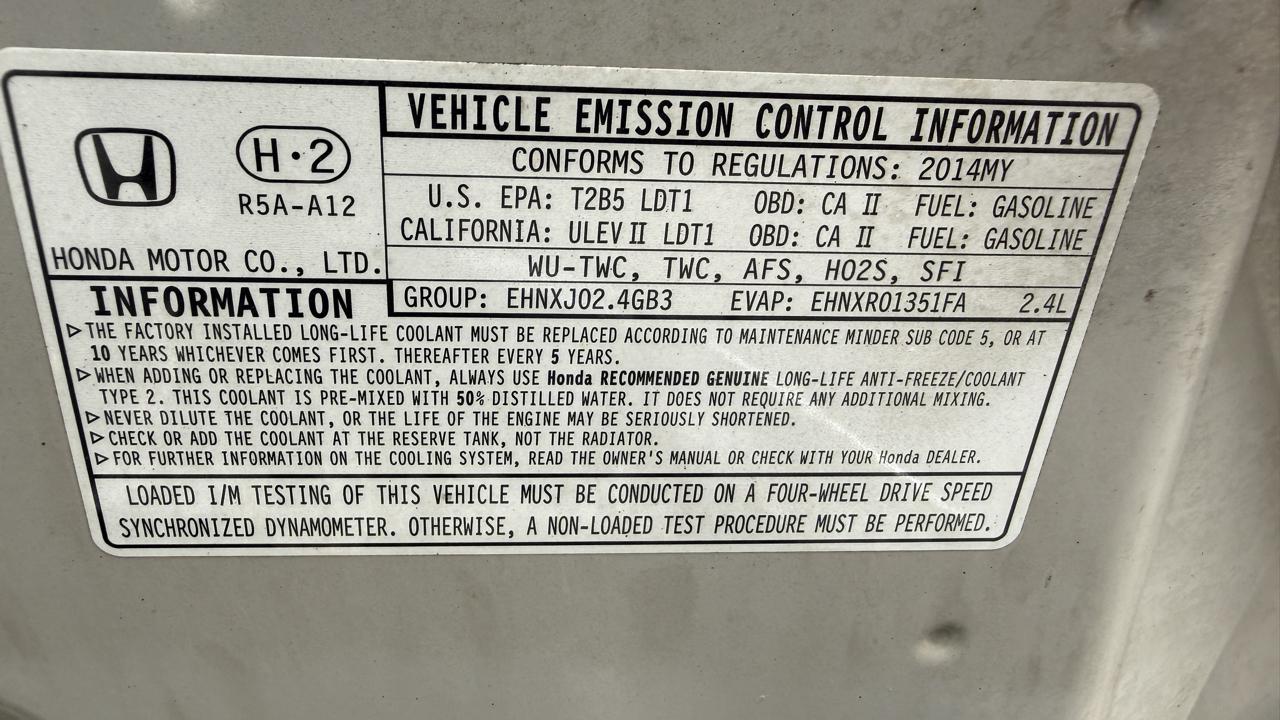 Honda CR-V EX 4WD 5-Speed AT 2014