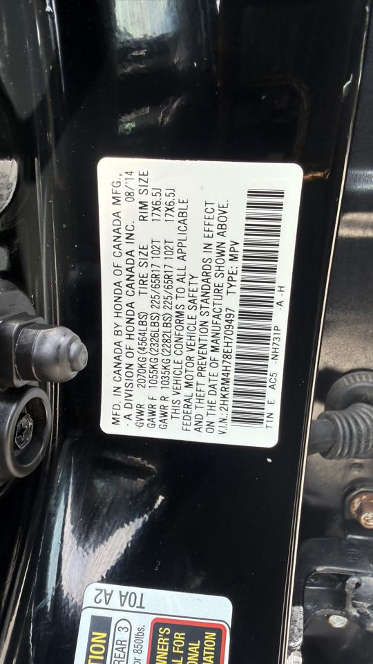 Honda CR-V EX-L 4WD 5-Speed AT 2014