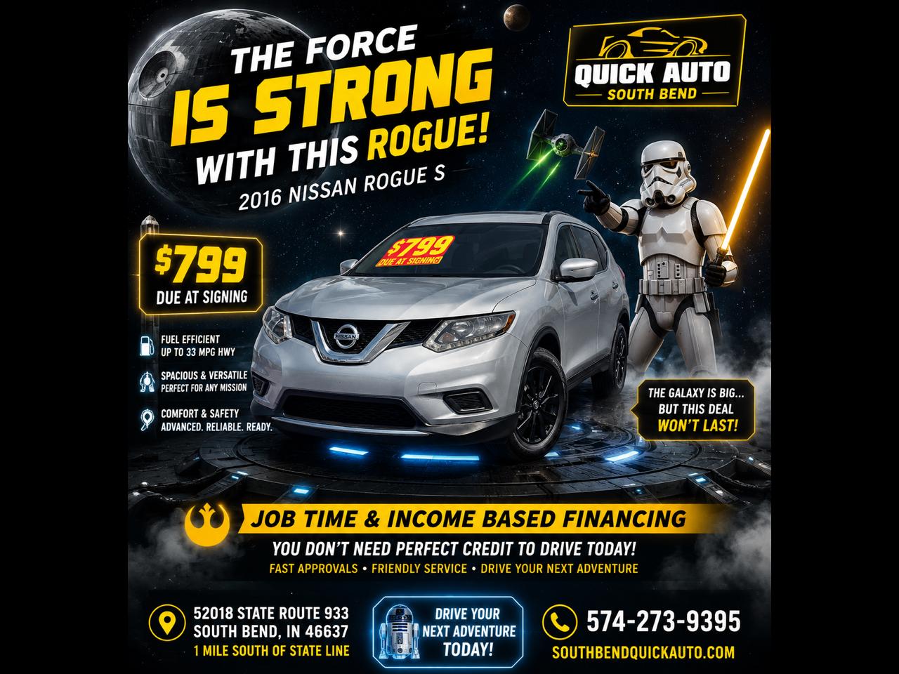 Nissan Rogue FWD 4dr SV 2016