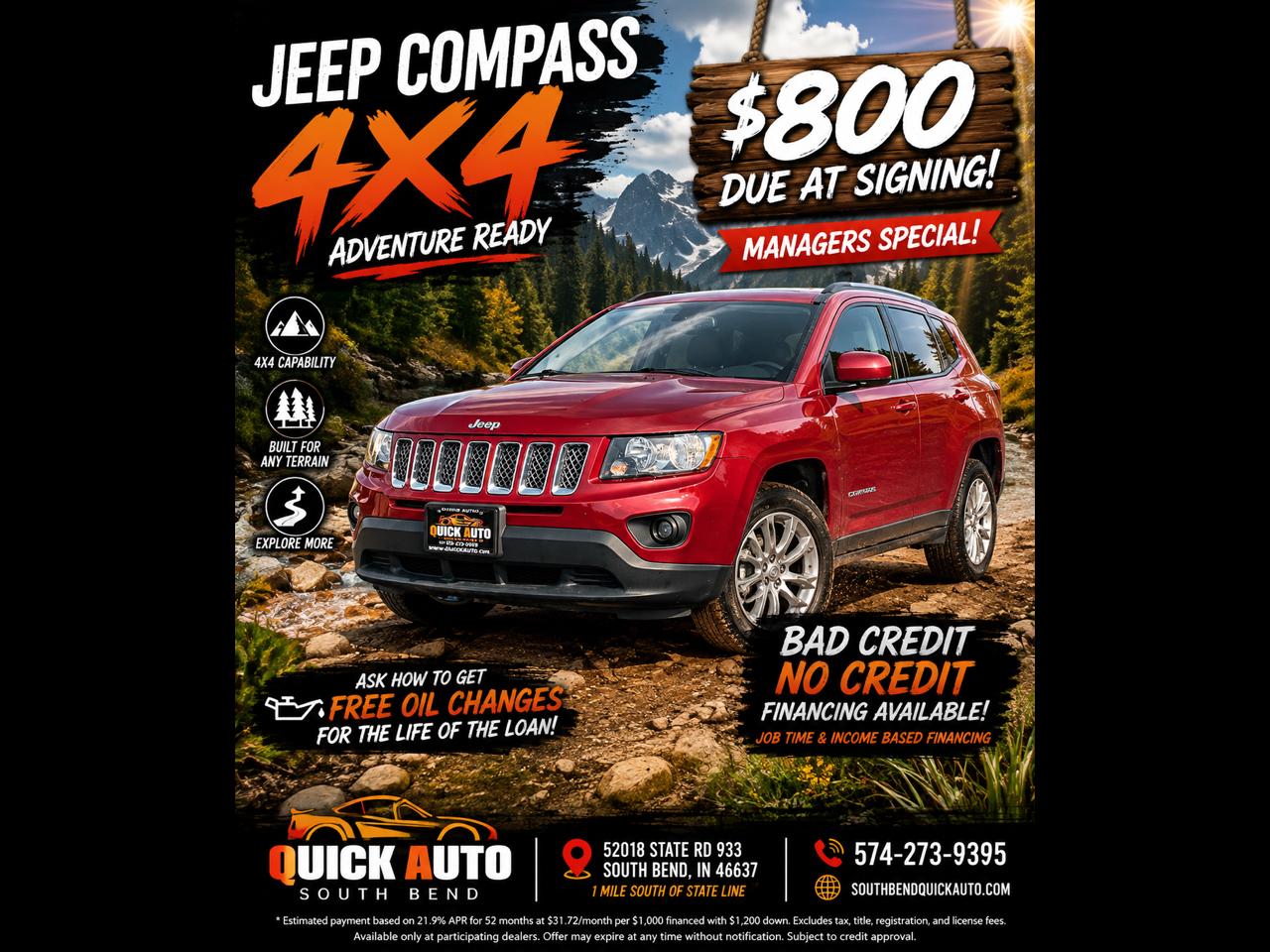 Jeep Compass 4WD 4dr Latitude 2016