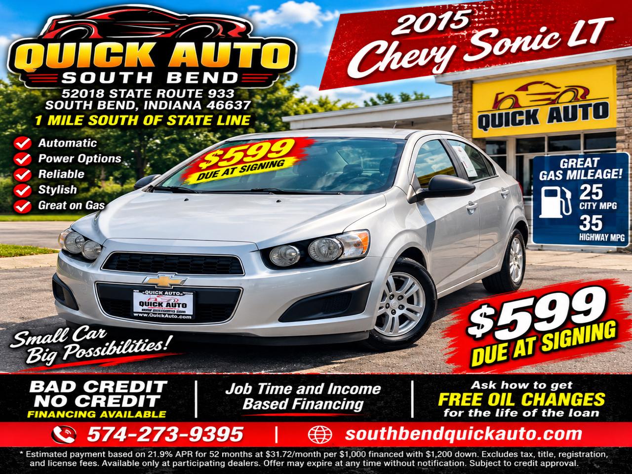 Chevrolet Sonic 4dr Sdn Auto LT 2015
