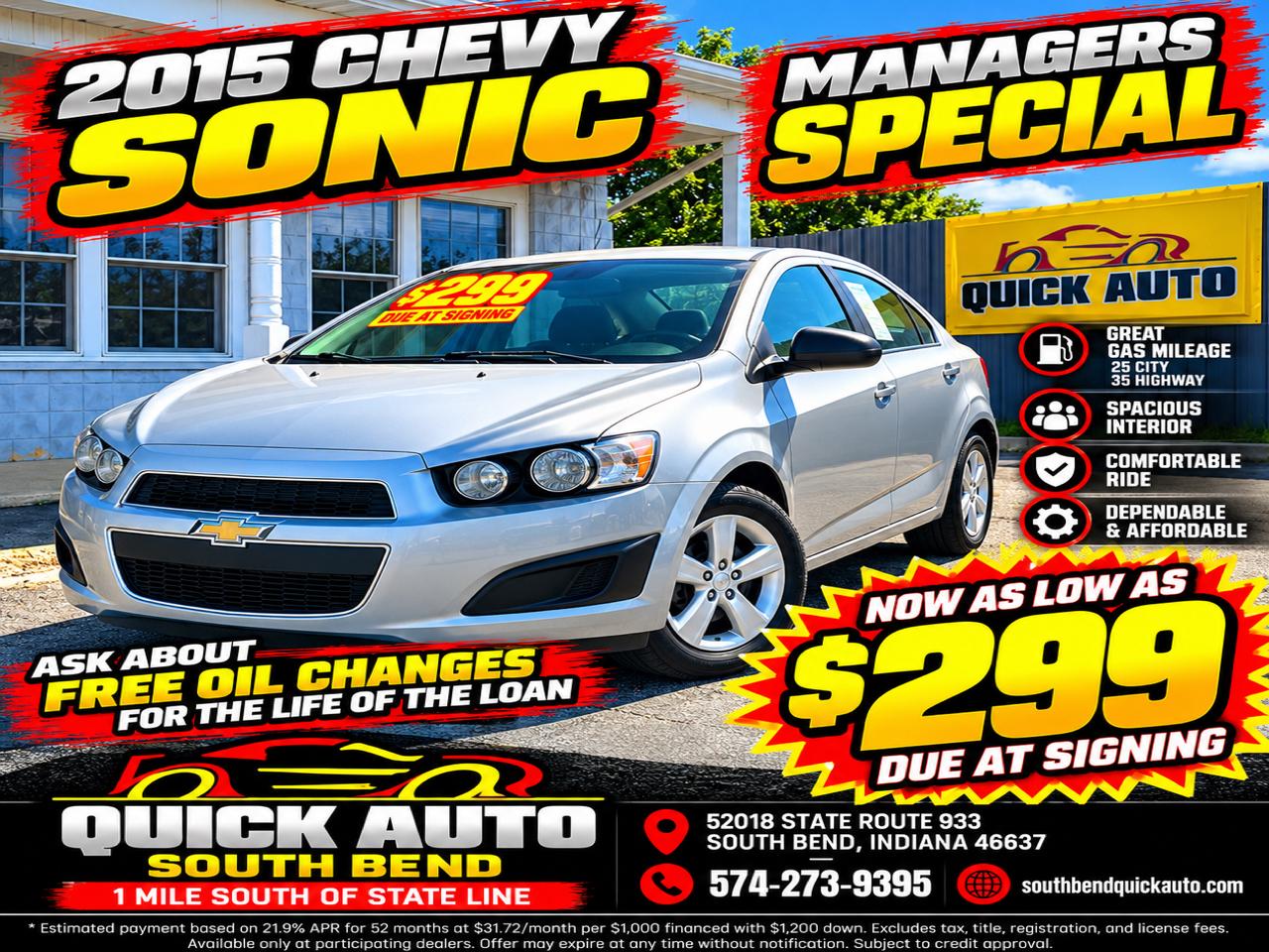 Chevrolet Sonic 4dr Sdn Auto LT 2015