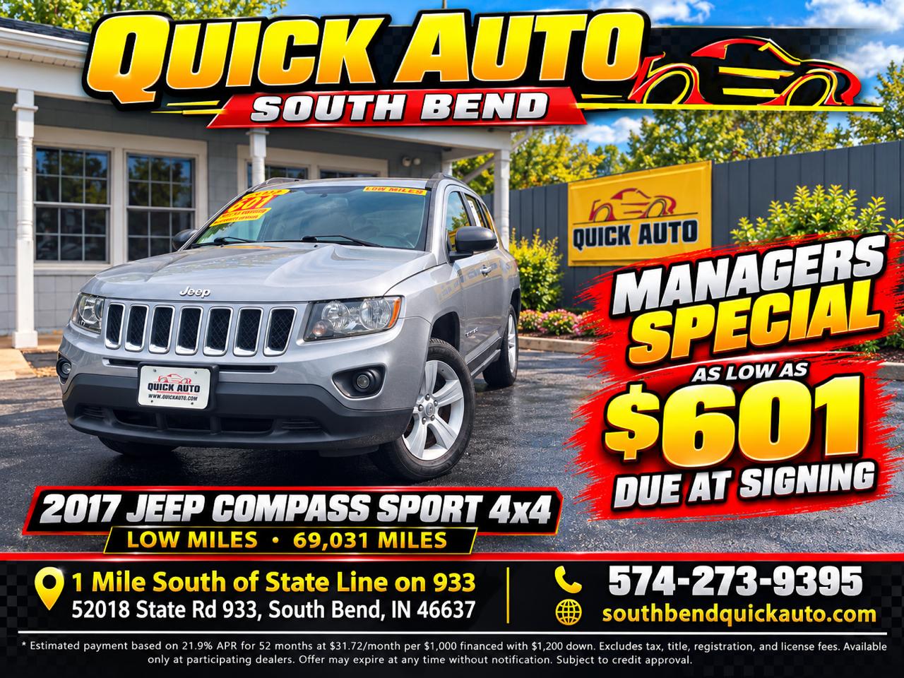 Jeep Compass Sport 4x4 *Ltd Avail* 2017