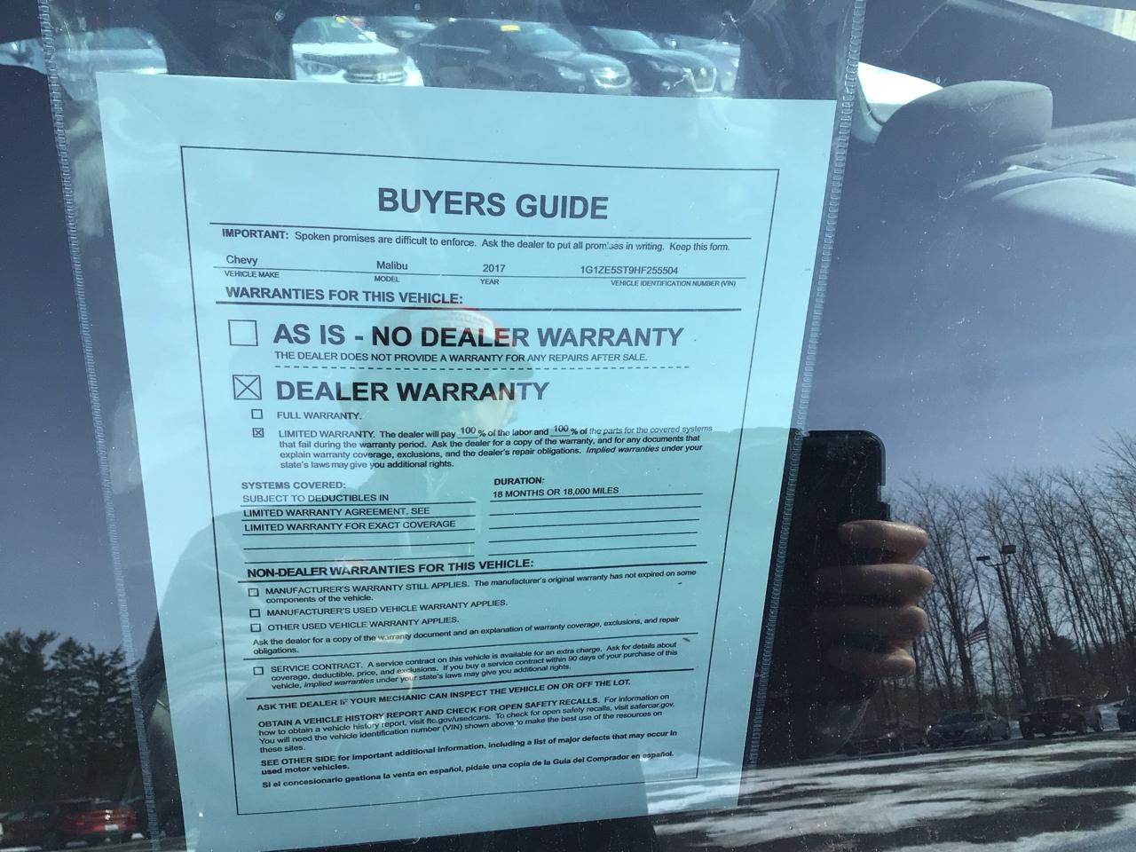 Chevrolet Malibu 4dr Sdn LT w/1LT 2017