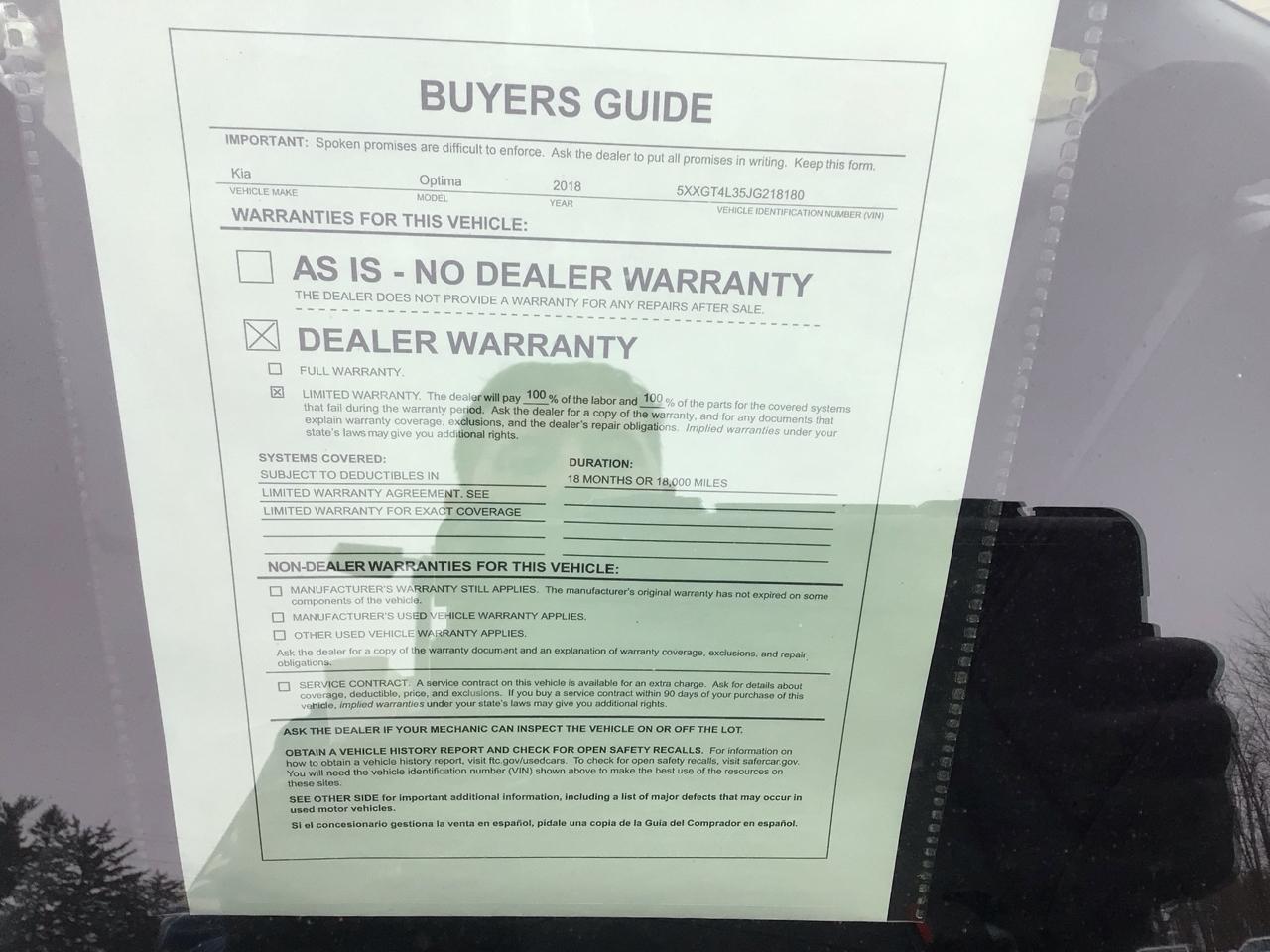 Kia Optima LX Auto 2018