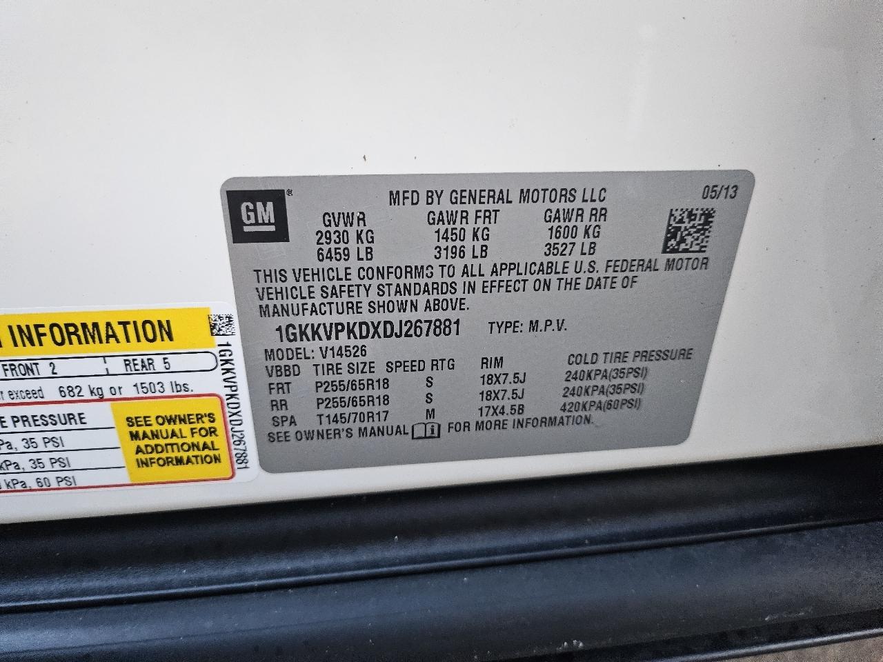 GMC Acadia SLE-2 AWD 2013