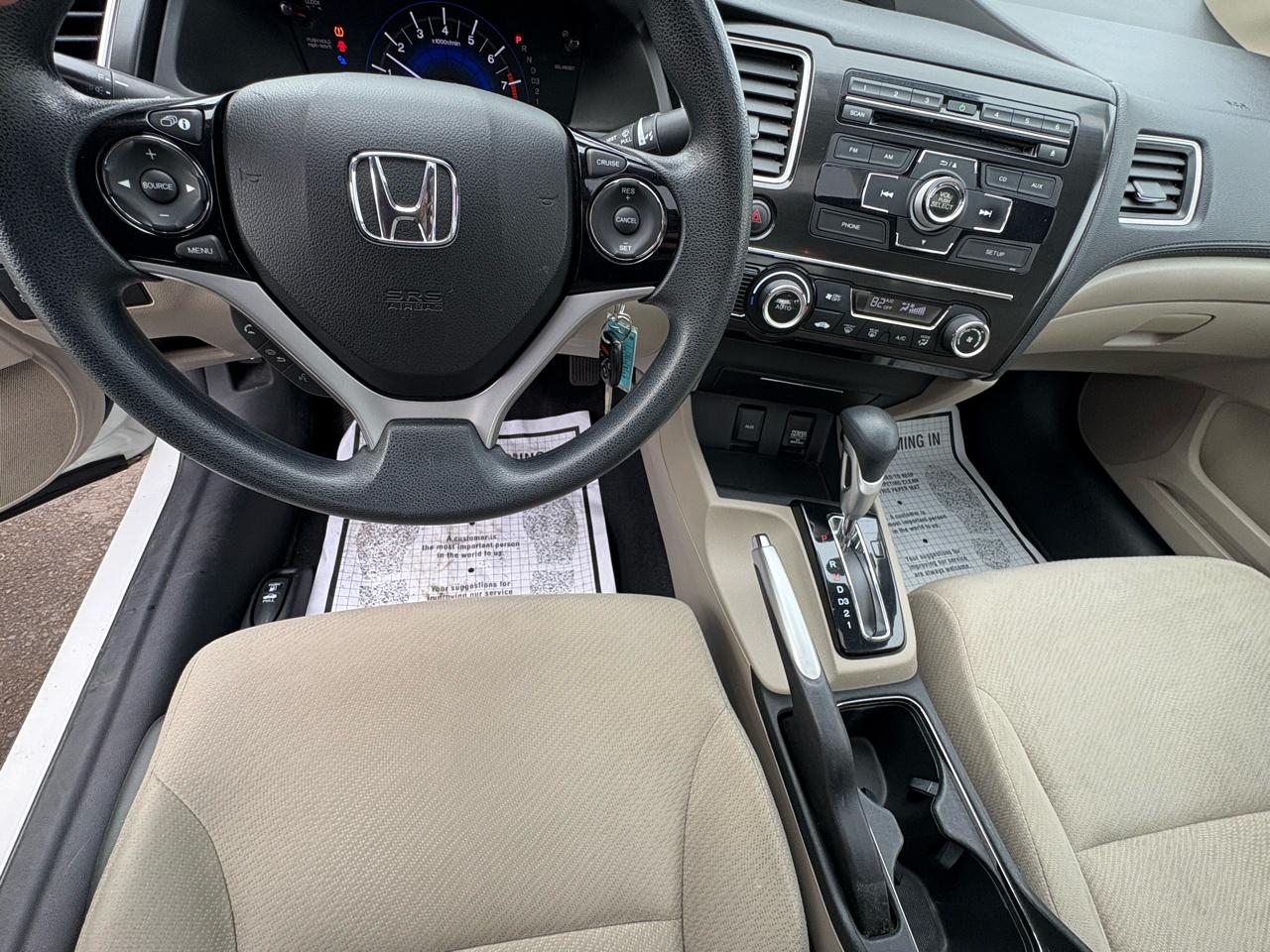 Honda Civic EX Sedan 5-Speed AT 2013