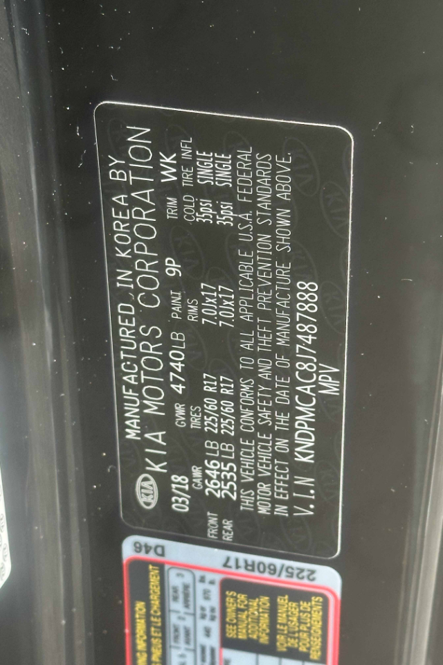 Kia Sportage LX AWD 2018