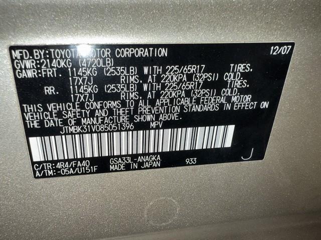 Toyota RAV4 Limited V6 4WD 2008