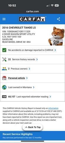 Chevrolet Tahoe LS 4WD 2016