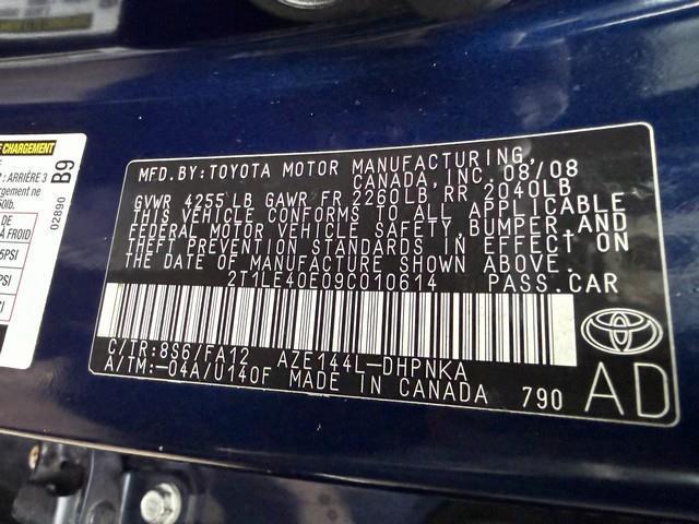Toyota Matrix S AWD 4-Speed AT 2009
