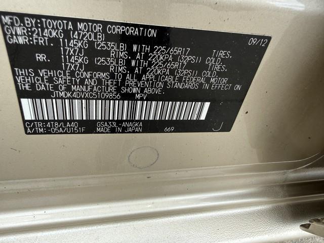 Toyota RAV4 Limited V6 4WD 2012