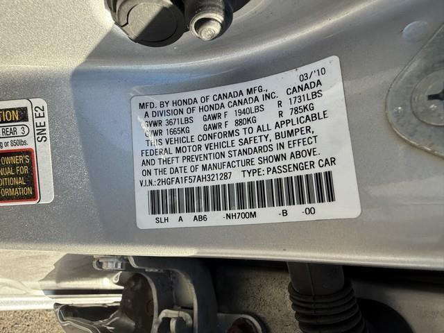 Honda Civic LX Sedan 5-Speed AT 2010