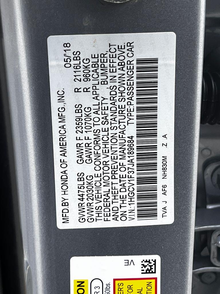 Honda Accord Sedan Sport 1.5T CVT 2018