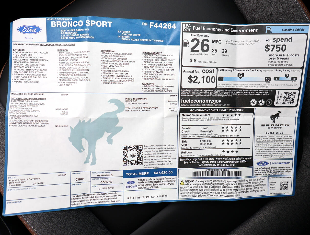 Ford Bronco Sport Outer Banks 2024