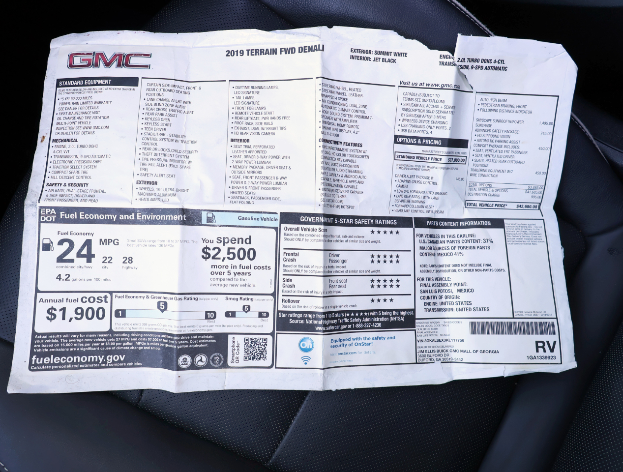 GMC Terrain Denali 2019
