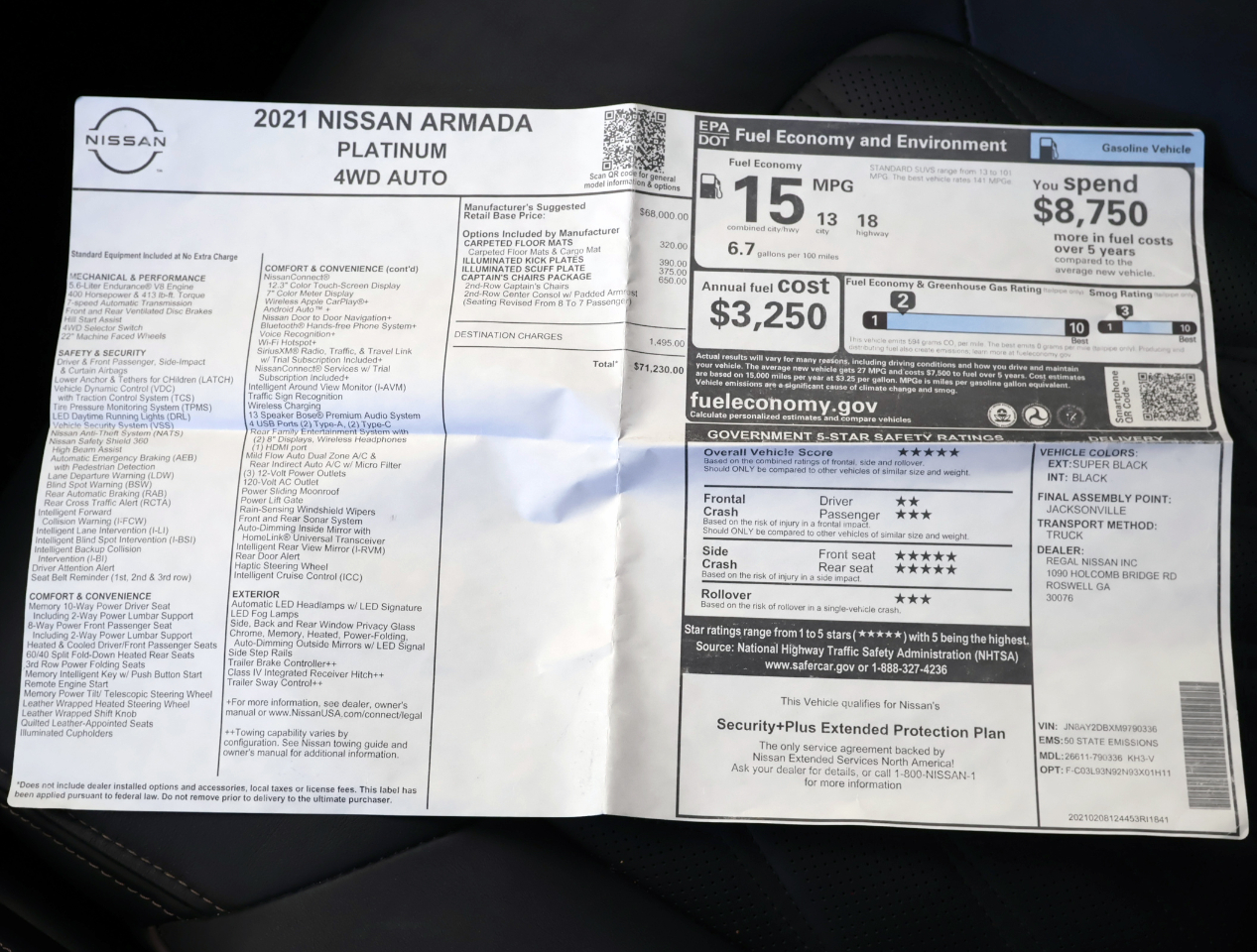 Nissan Armada Platinum AWD 2021