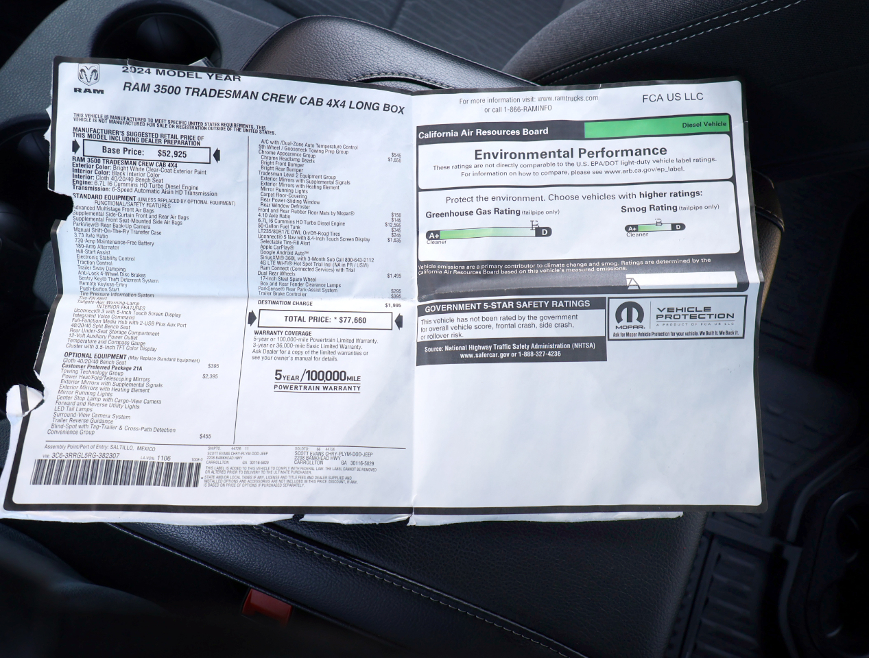 RAM 3500 Tradesman Crew Cab 4WD DRW 2024