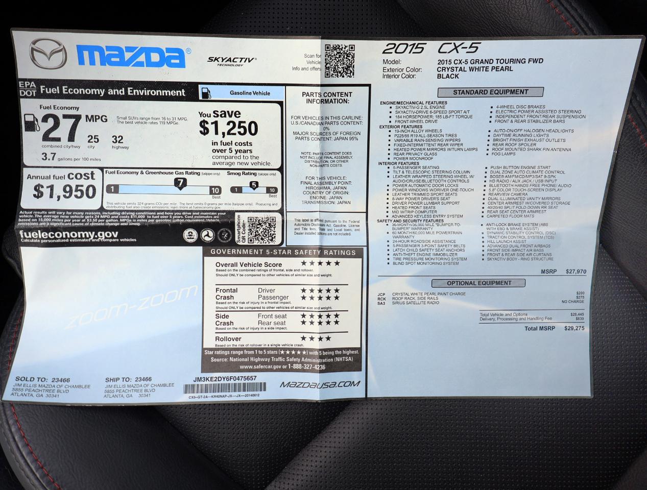 Mazda CX-5 Grand Touring 2015