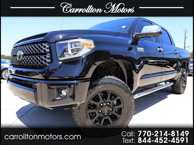 Black 2018 Toyota Tundra Platinum CrewMax 5.7L FFV 4WD Pickup Truck Four-Wheel Drive Automatic