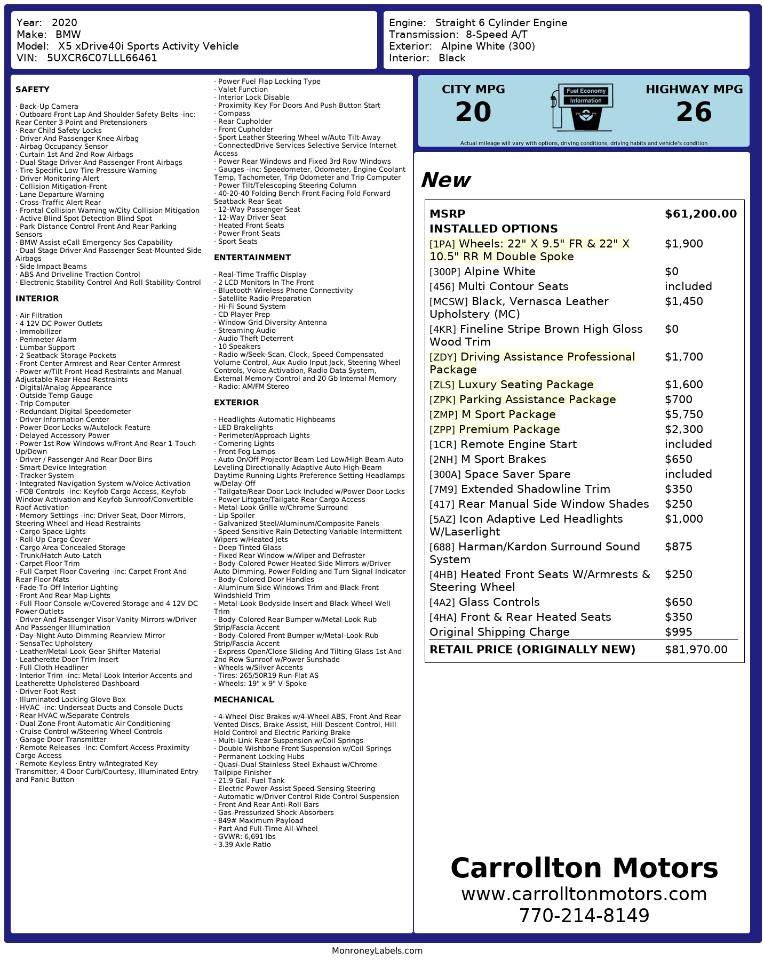 BMW X5 xDrive40i 2020