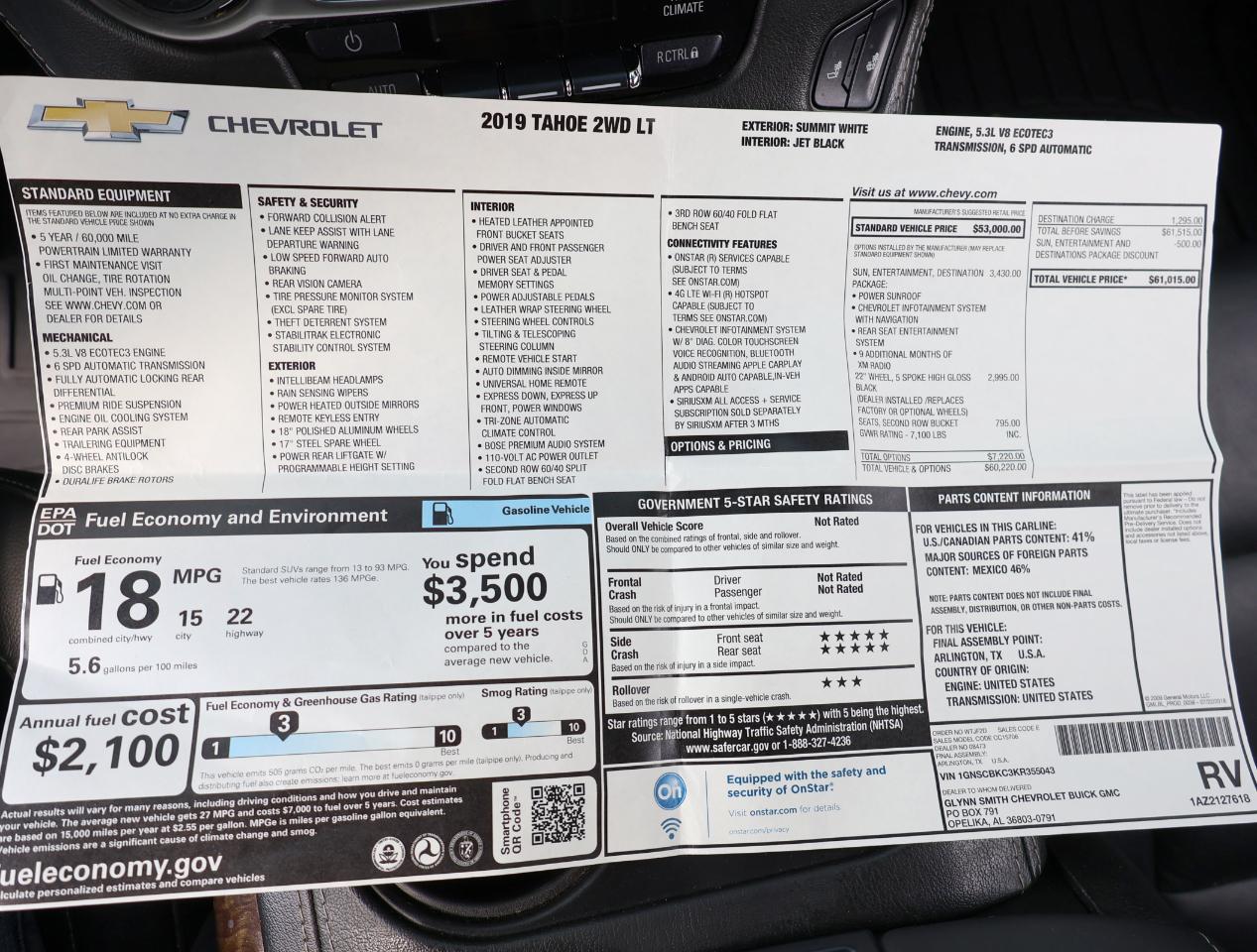 Chevrolet Tahoe LT 2019