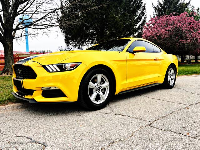 Yellow 2015 Ford Mustang V6 Coupe RWD Coupe Rear-Wheel Drive Manual