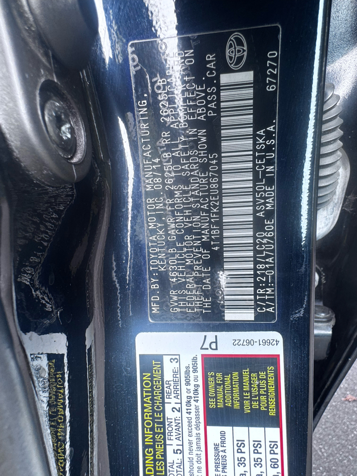 Toyota Camry SE Sport 2014 Toyota Camry SE Sport 2014