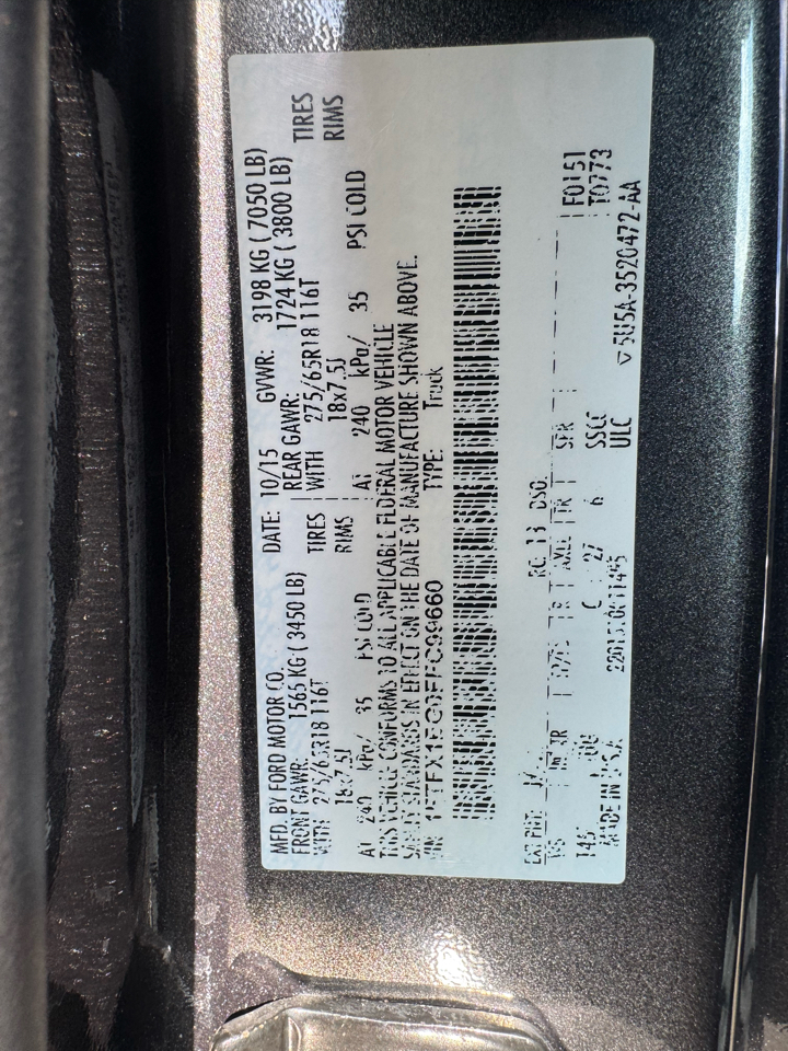 Ford F-150 XLT 4WD SuperCab 6.5' Box 2015