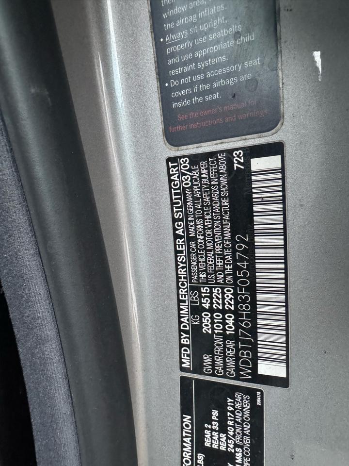 Mercedes-Benz CLK-Class CLK55 AMG Coupe 2003