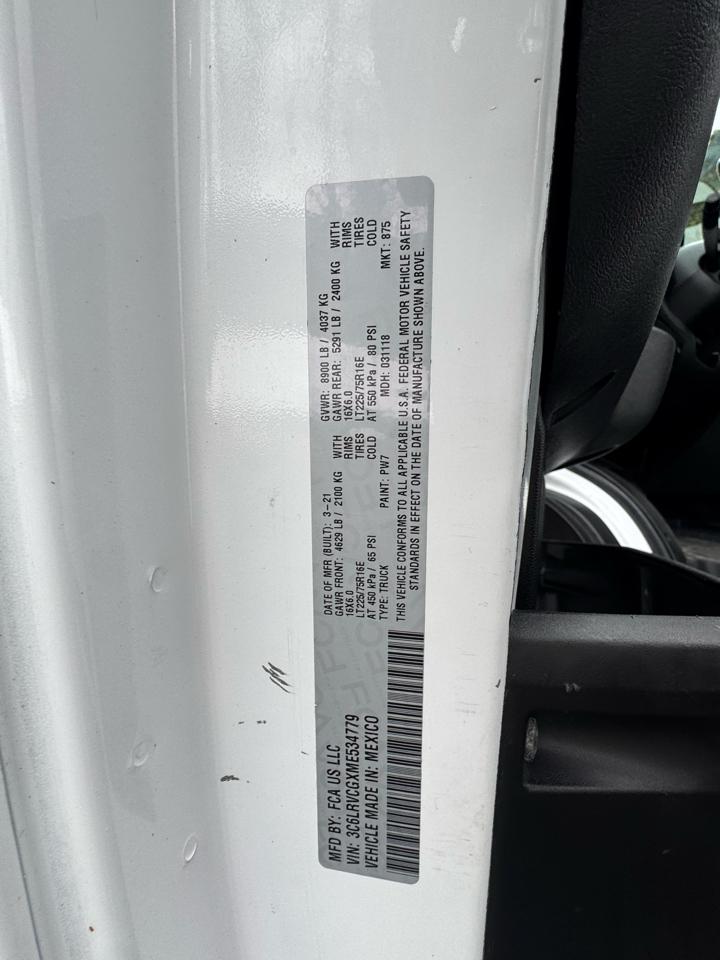 RAM Promaster 2500 High Roof 136-in. WB 2021