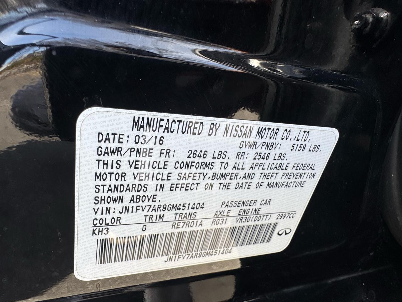 Infiniti Q50 Red Sport 400 AWD 2016