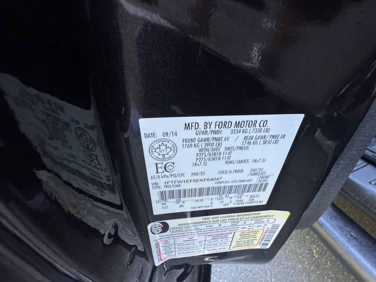 Ford F-150 SuperCrew 139" XLT 4WD 2014