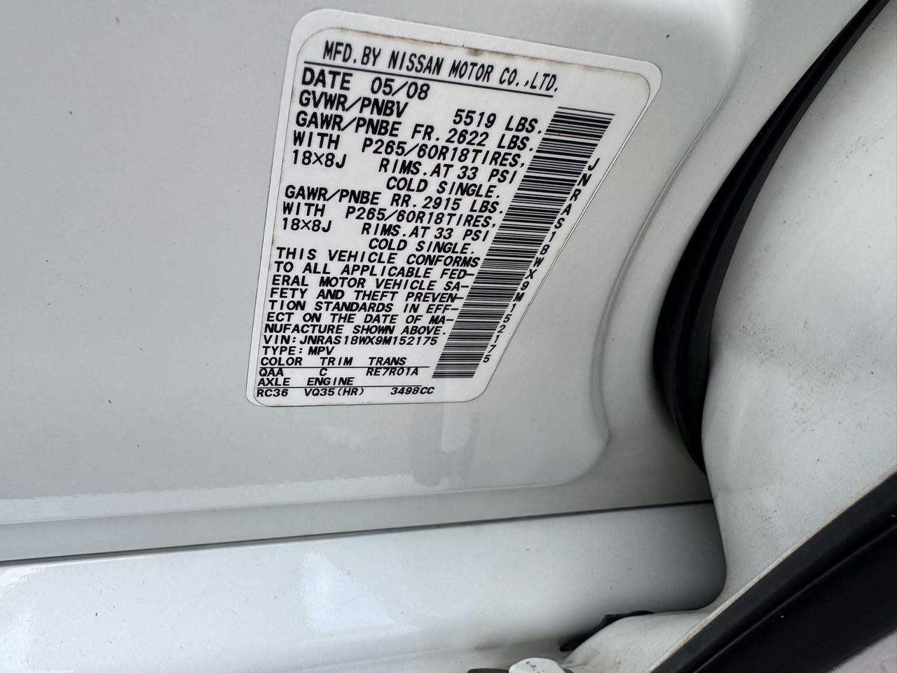 Infiniti FX FX35 AWD 2009