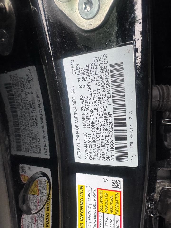 Honda Accord Sport 2.0T 2018