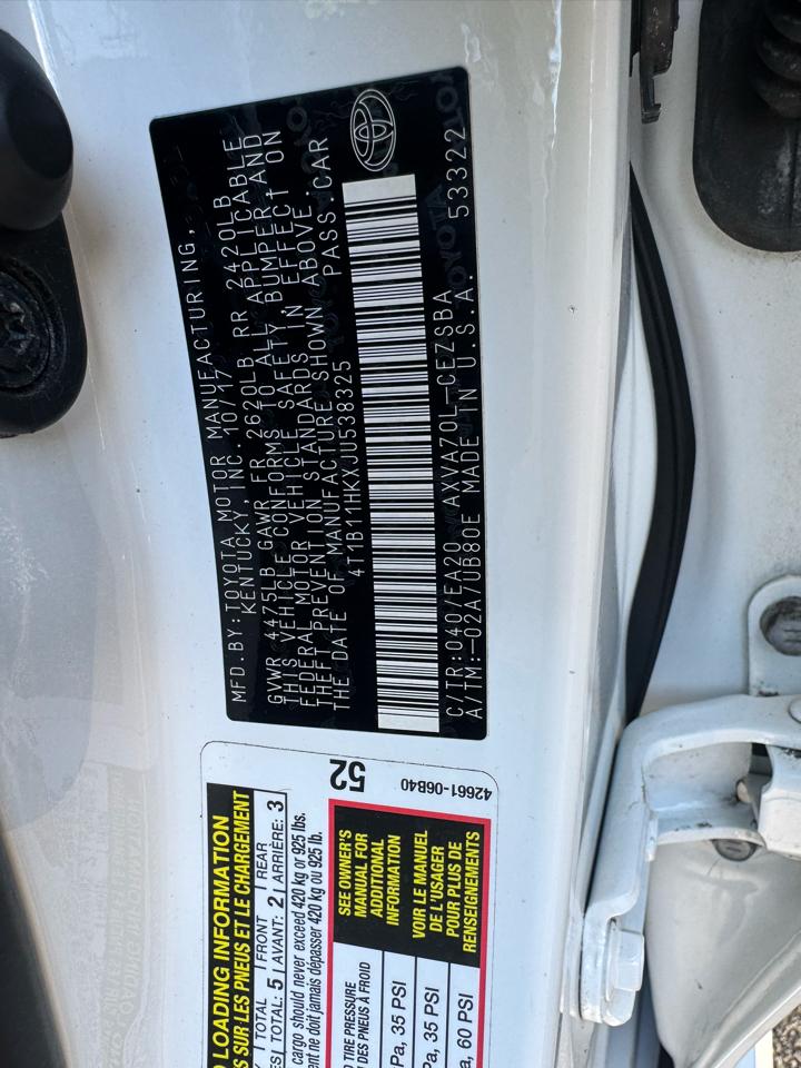 Toyota Camry SE 2018