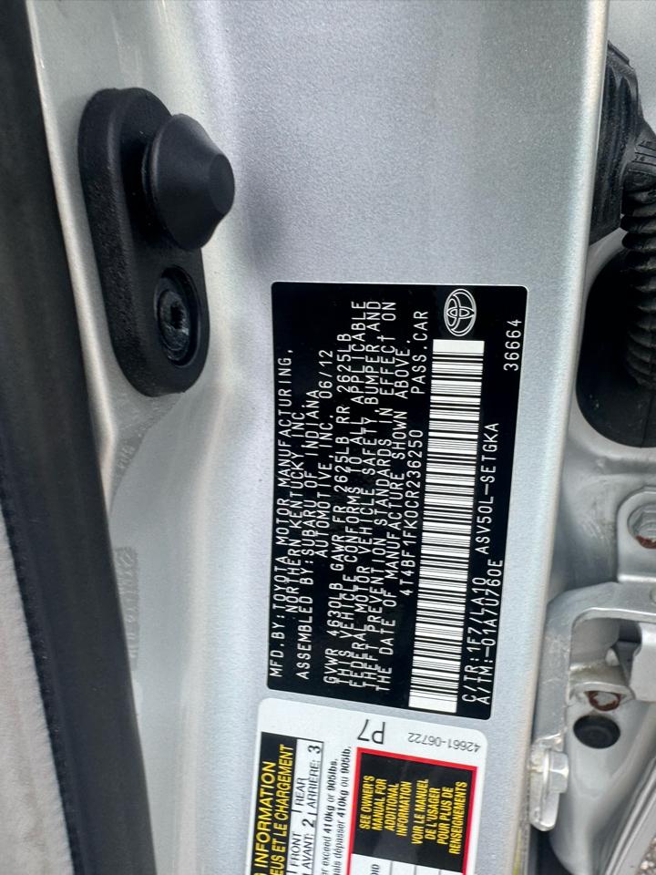 Toyota Camry L 2012