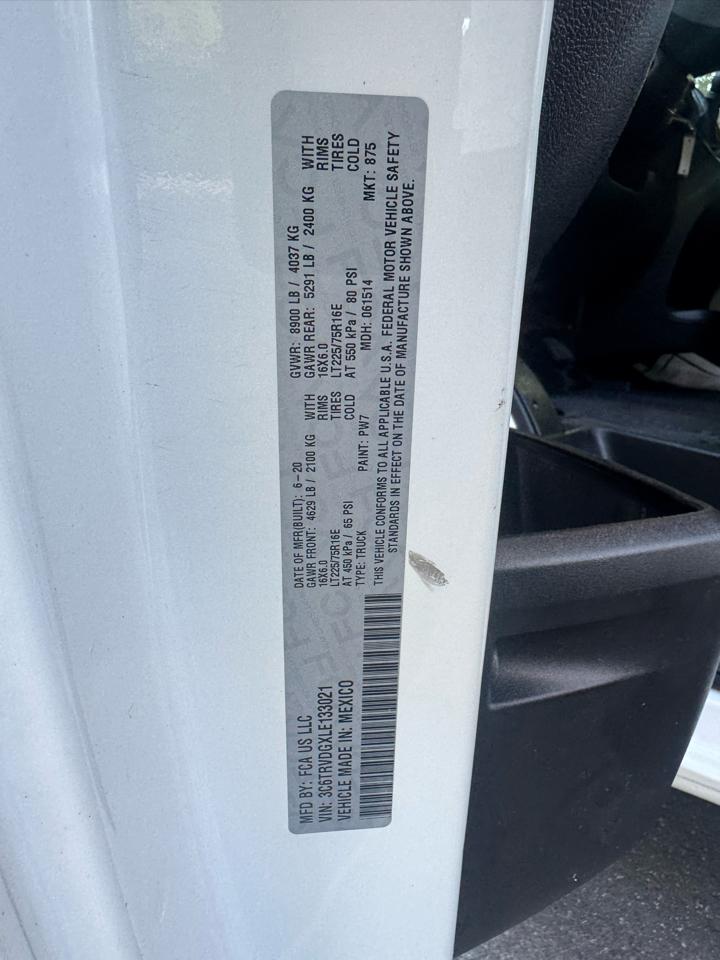 RAM Promaster 2500 High Roof 159-in. WB 2020