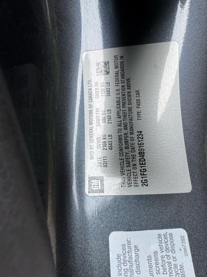 Chevrolet Camaro 2LT Coupe 2011