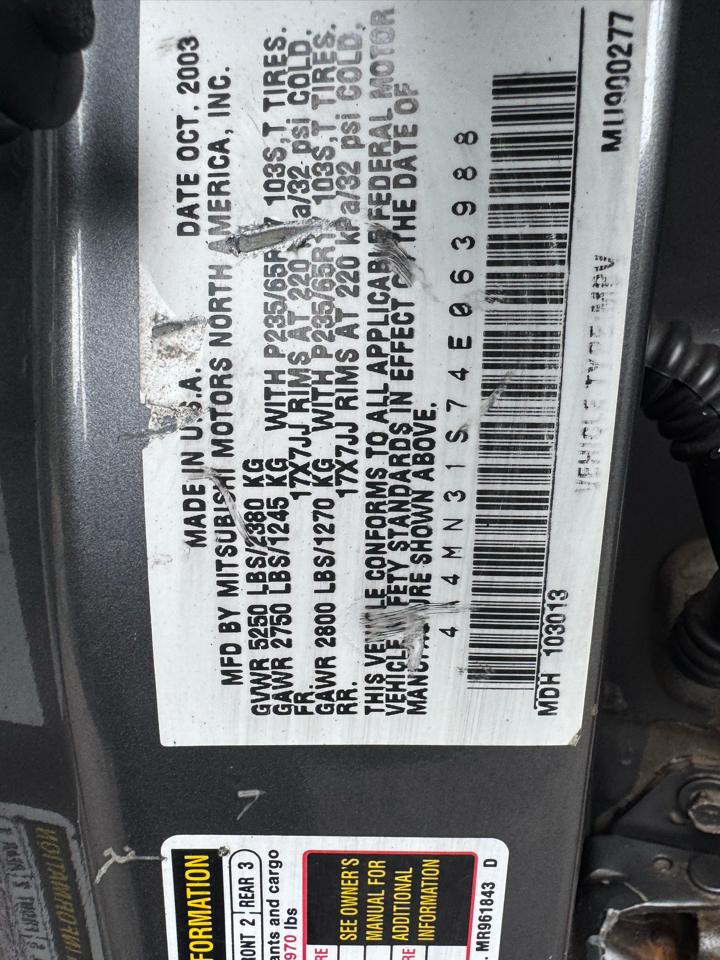 Mitsubishi Endeavor XLS AWD 2004