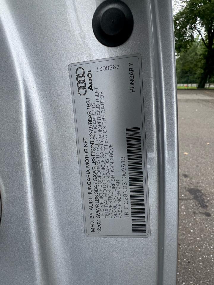 Audi TT Roadster 2003