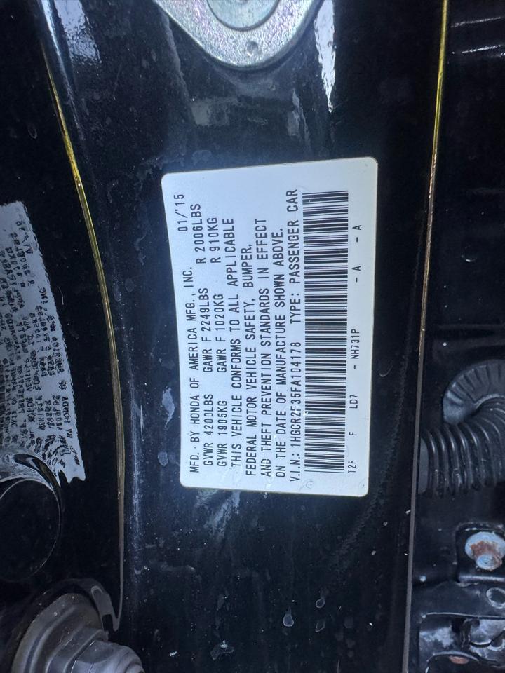 Honda Accord LX Sedan CVT 2015