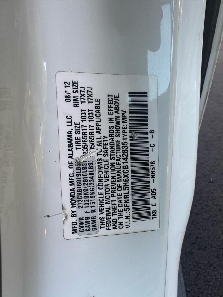 Honda Odyssey EX-L 2012