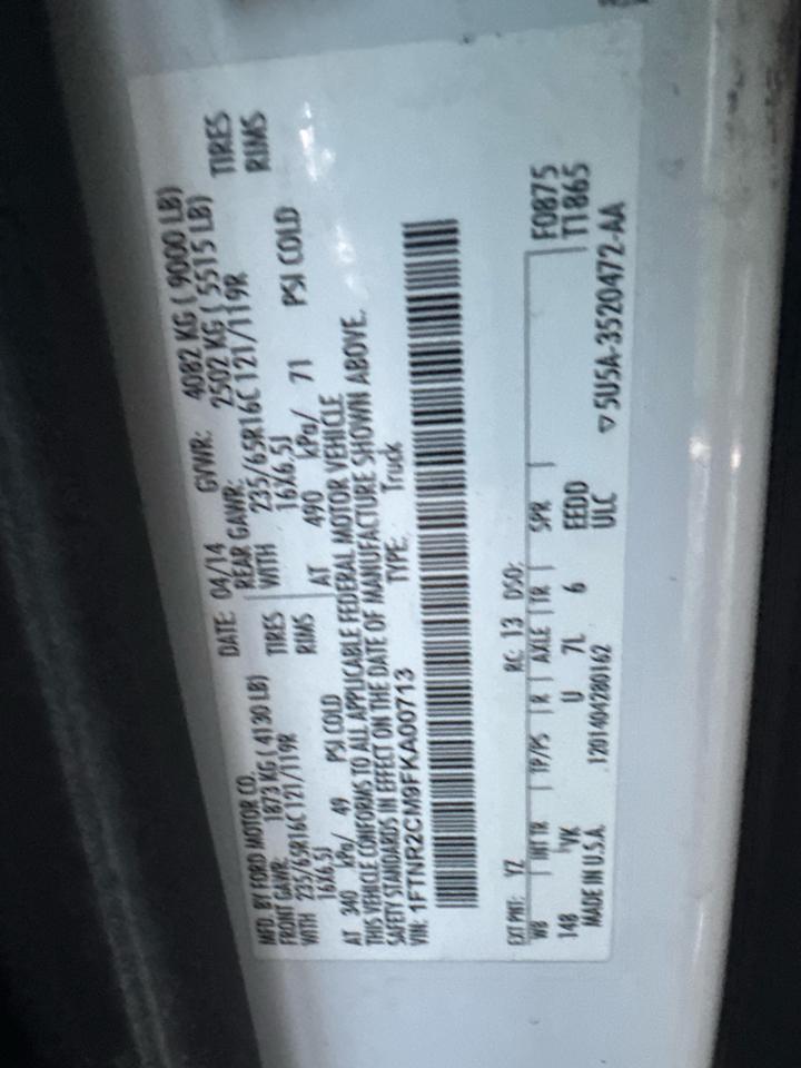 Ford Transit 250 Van Med. Roof w/Sliding Pass. 148-in. WB 2015